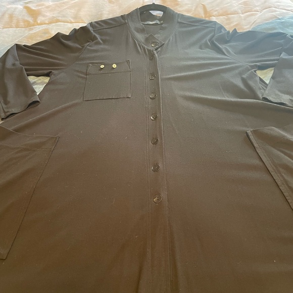 Swedish Designer Ralston Black Viscose Dress with Pockets - Picture 7 of 9